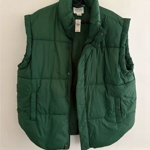 aerie Woman’s Dark Green Quilted Puffer Vest